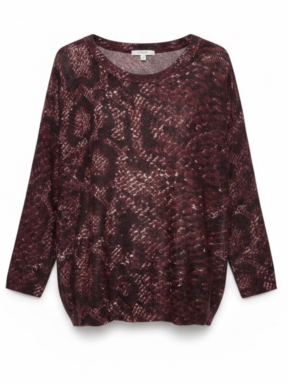 Wilfred Silk Cashmere Blend Snake Print Lightweight Sweater Size Medium